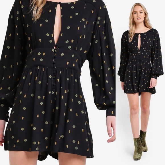 Free People Pants - free people love grows front button print romper